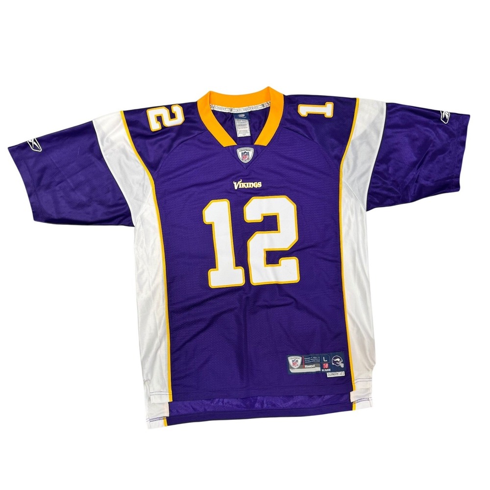 Reebok NFL Minnesota Vikings Percy Harvin #12 Jersey Mens Large Purple Football